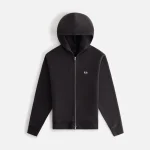 kith women s tanner full zip hoodie in black - KITH-SHOP