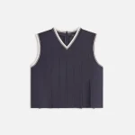 kith women s tenley pleated tank top nocturnal - KITH-SHOP