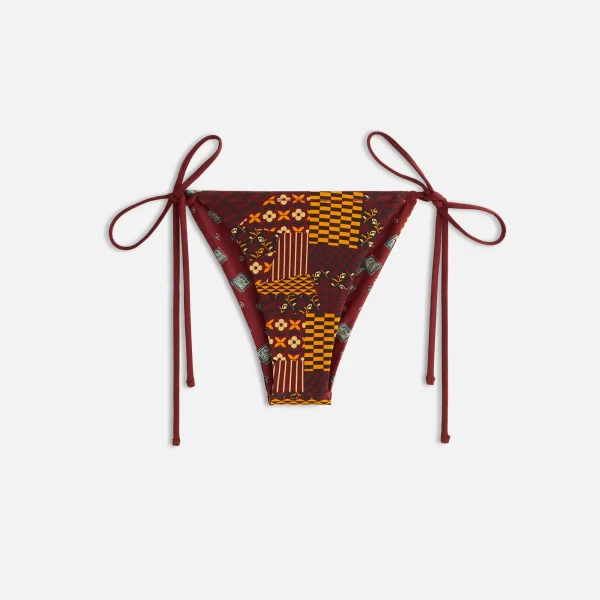 kith women s tova geo floral tie side bottom in rhone - KITH-SHOP