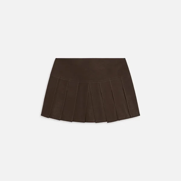 kith women s tyla patina pleated skirt stretchy stylish - KITH-SHOP