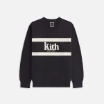 kith women s verone v neck pullover sweater black - KITH-SHOP