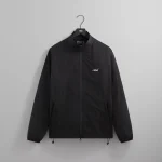 kith wrinkle nylon windsor panelled black track jacket - KITH-SHOP