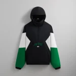 kith x 47 nfl new york jets quarter zip anorak hoodie black - KITH-SHOP