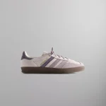 kith x adidas originals gazelle indoor sneakers ash purple ice purple gum sole - KITH-SHOP