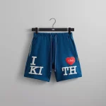 kith x advisory board crystals i love kith short navy - KITH-SHOP