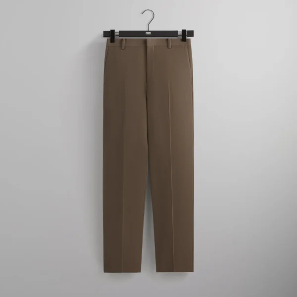 kith x auralee light wool max gabardine slacks major brown - KITH-SHOP