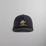 kith x disney donald duck scrooge nolan black trucker hat - KITH-SHOP