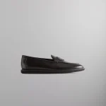 kith x giorgio armani black logo loafer - KITH-SHOP