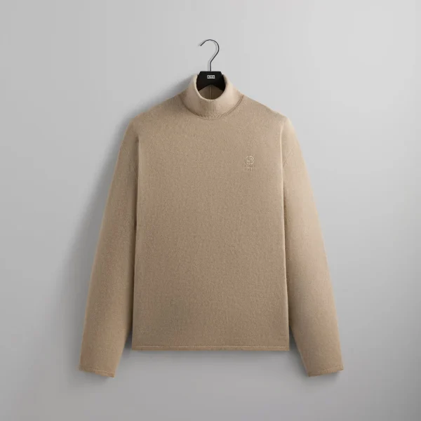 kith x giorgio armani cashmere rope melange turtleneck sweater - KITH-SHOP