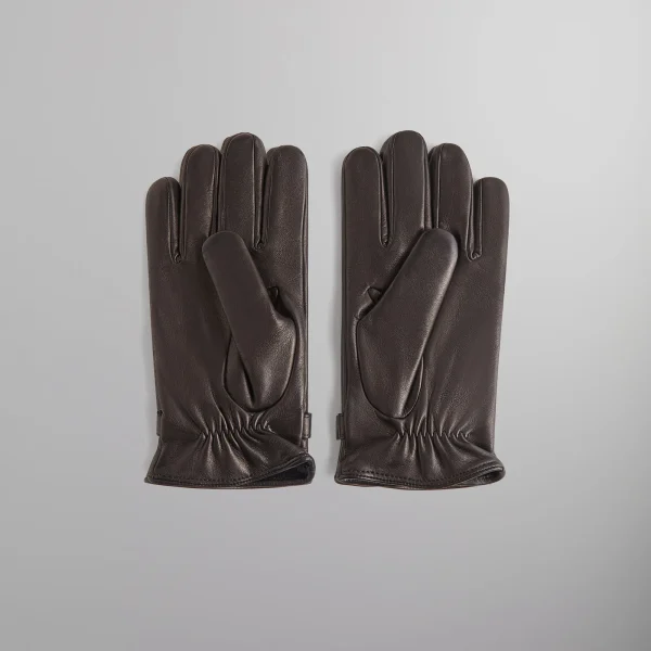 kith x giorgio armani leather gloves premium kindling collection - KITH-SHOP