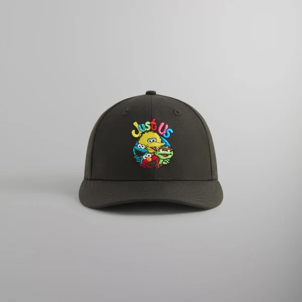 kith x new era sesame street 59fifty low profile fitted cap black - KITH-SHOP