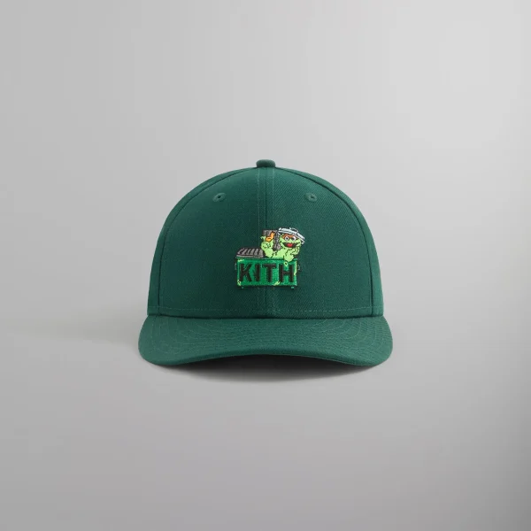 kith x new era sesame street oscar the grouch 59fifty low profile fitted hat - KITH-SHOP