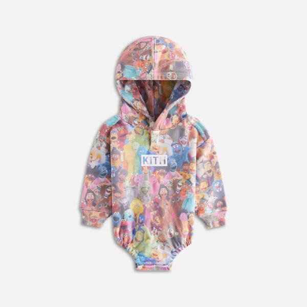 kith x sesame street baby family hoodie bodysuit multi color - KITH-SHOP