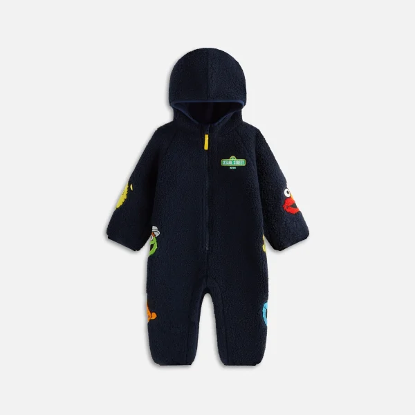 kith x sesame street baby sherpa coverall midnight blue - KITH-SHOP