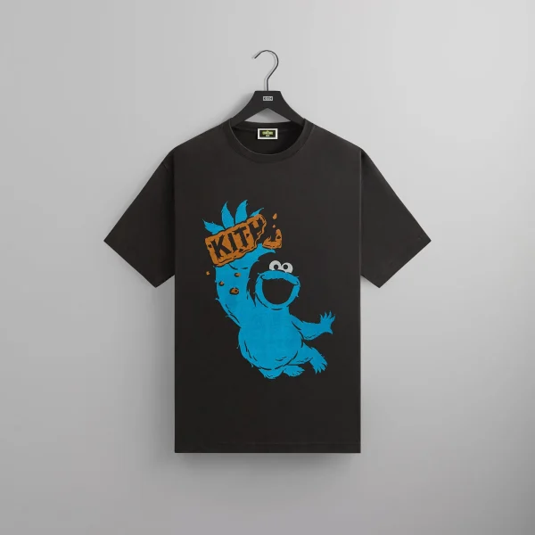 kith x sesame street cookie monster vintage black t shirt - KITH-SHOP