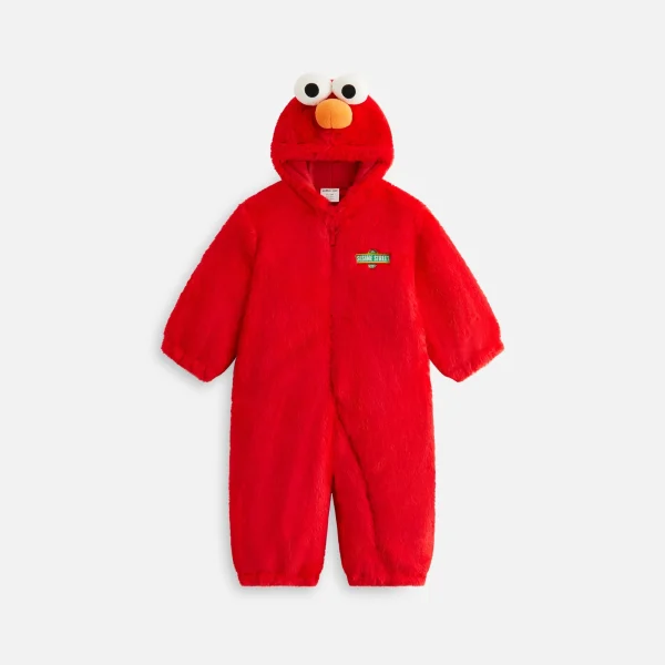 kith x sesame street elmo furry coverall for babies race - KITH-SHOP