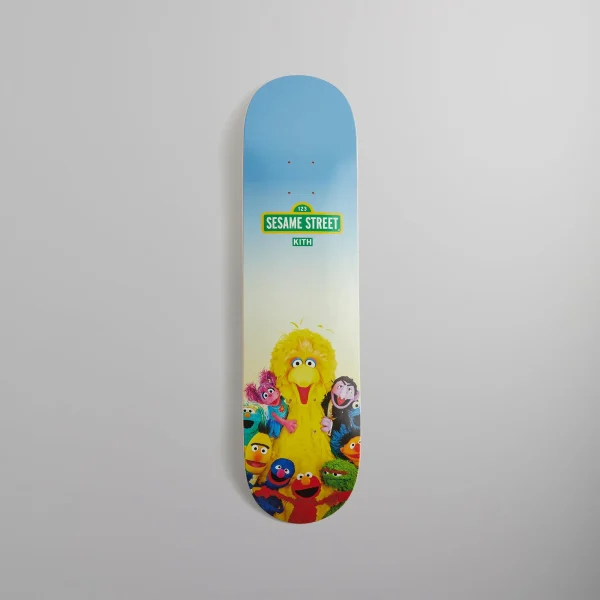 kith x sesame street just us skateboard deck multicolor - KITH-SHOP