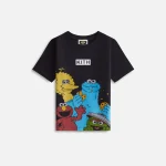 kith x sesame street kids family matching black tee - KITH-SHOP