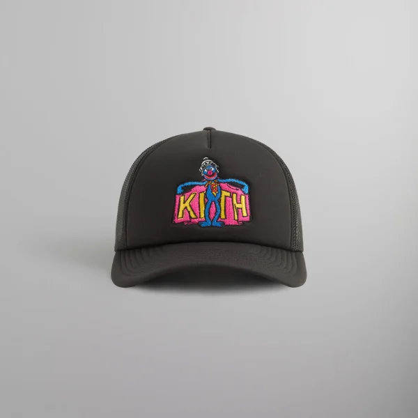 kith x sesame street super grover nolan trucker hat black - KITH-SHOP