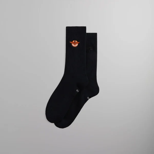 kith x stance new york knicks wingman crew socks black - KITH-SHOP