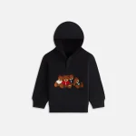 kithmas baby teddy friends hoodie black - KITH-SHOP