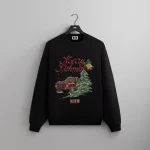 kithmas black needlepoint nelson crewneck sweater - KITH-SHOP