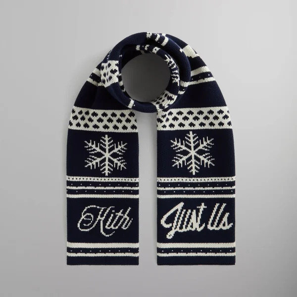 kithmas fairisle knit scarf in nocturnal design - KITH-SHOP