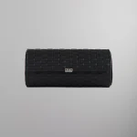 kithmas monogram black leather 3 watch roll travel case - KITH-SHOP