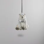 kithmas polar bear ornament with swarovski crystals crystal shimmer jet hematite finish - KITH-SHOP