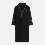 kithmas women s soft modal robe in black - KITH-SHOP