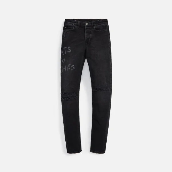 ksubi chitch riches trashed black denim jeans - KITH-SHOP