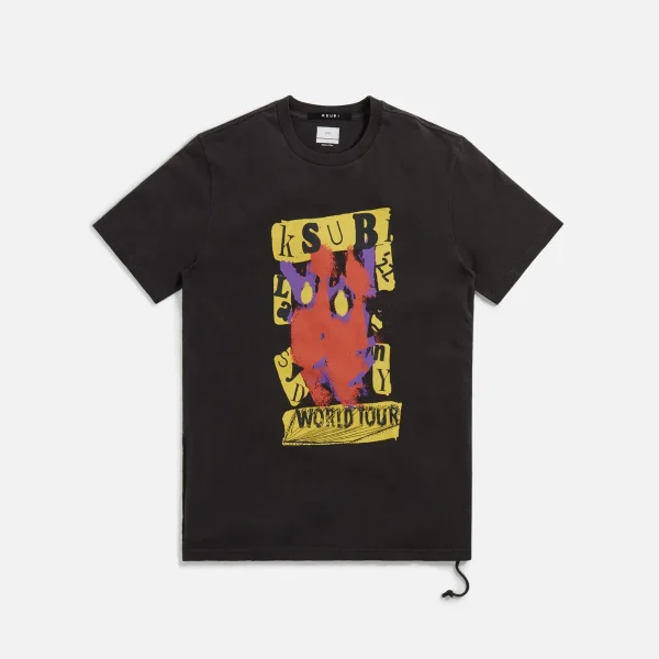 ksubi devil graphic tee in faded black stylish casual wear - KITH-SHOP