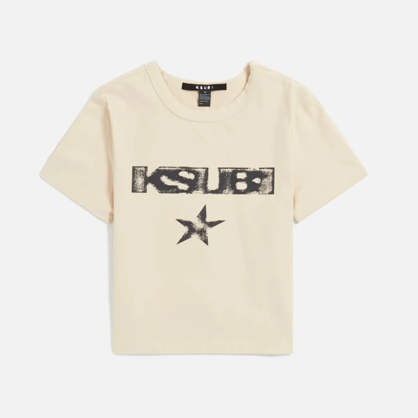 ksubi sott star baby tee in ecru - KITH-SHOP