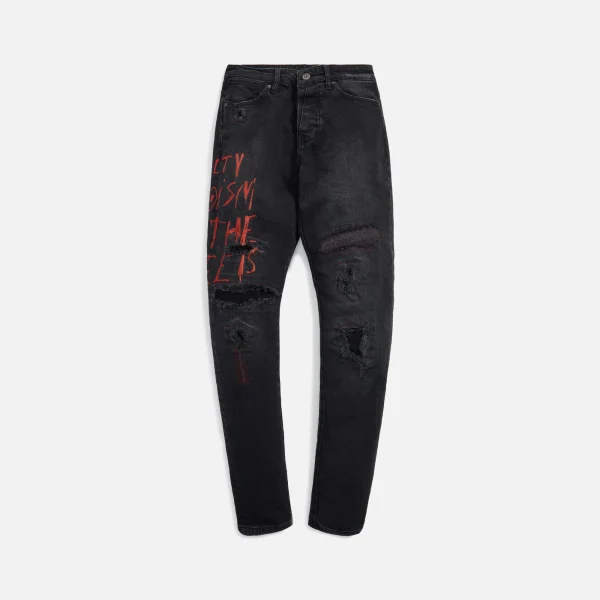 ksubi van winkle redback trashed black jeans - KITH-SHOP