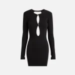 ksubi women s arise keyhole long sleeve black dress - KITH-SHOP