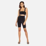 ksubi x kendall jenner black high waist biker shorts racey design - KITH-SHOP