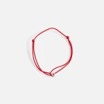 le gramme polished sterling silver entrelacs cord bracelet red - KITH-SHOP