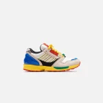 lego x adidas zx 8000 yellow brown white sneakers - KITH-SHOP