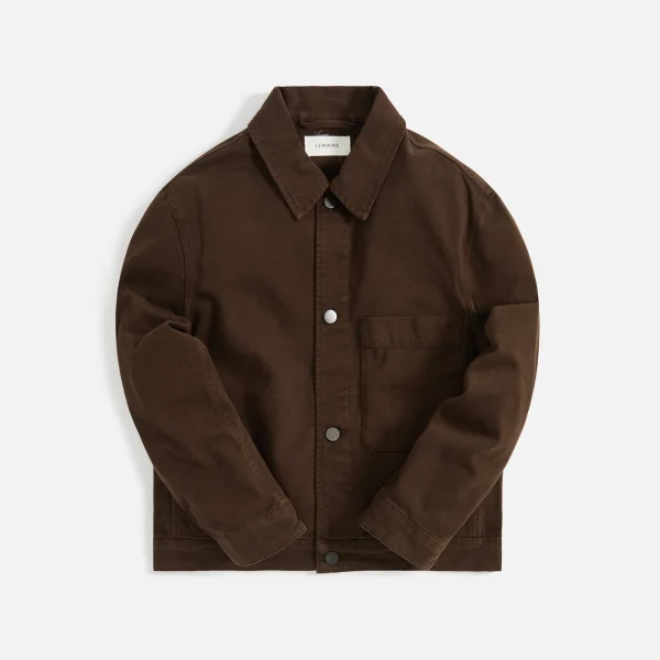 lemaire boxy espresso trucker jacket - KITH-SHOP