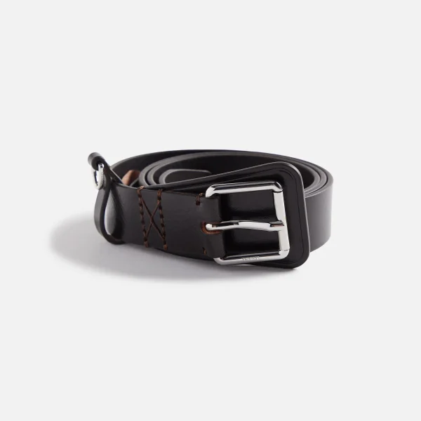 lemaire dark brown 30mm military style belt - KITH-SHOP