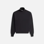 lemaire high neck turtleneck sweater anthracite melange - KITH-SHOP