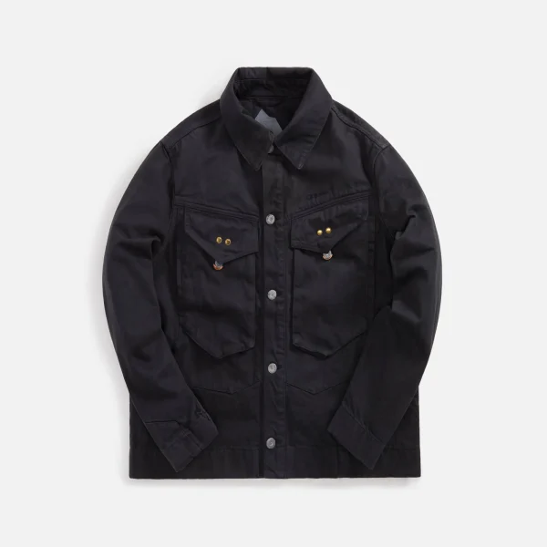 life objects iv denim utility jacket in anthracite grey - KITH-SHOP