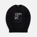 loewe anagram black crewneck sweater - KITH-SHOP