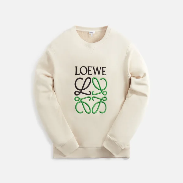 loewe anagram creta beige sweatshirt - KITH-SHOP