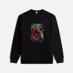 loewe anagram graphic sweatshirt black and multicolor - KITH-SHOP