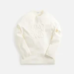 loewe white debossed anagram knit sweater - KITH-SHOP