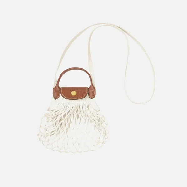 longchamp le pliage xs knit tote bag in ecru - KITH-SHOP