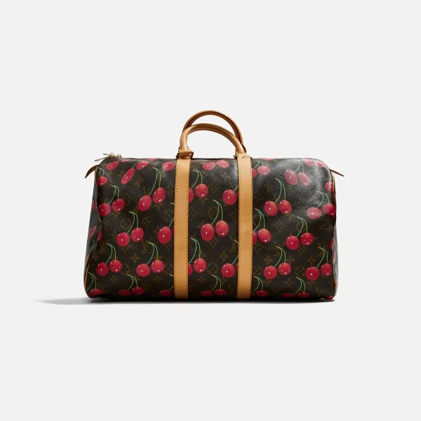 louis vuitton takashi murakami cherry blossom keepall 45 bag brown - KITH-SHOP