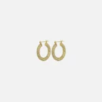 luv aj gold pave baby amalfi hoops with rainbow accents - KITH-SHOP