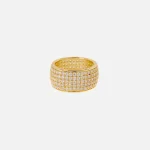 luv aj gold pave cigar band ring - KITH-SHOP